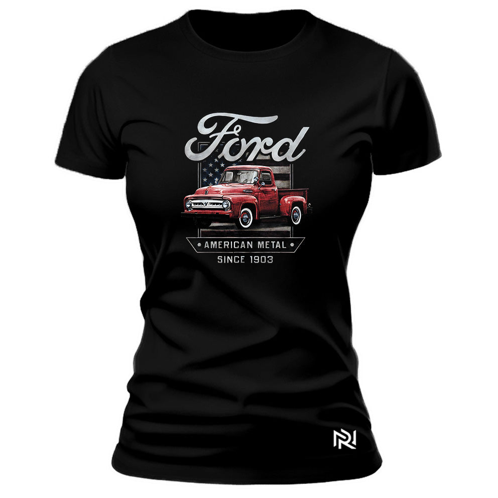 Camiseta Feminina Baby Look American Metal