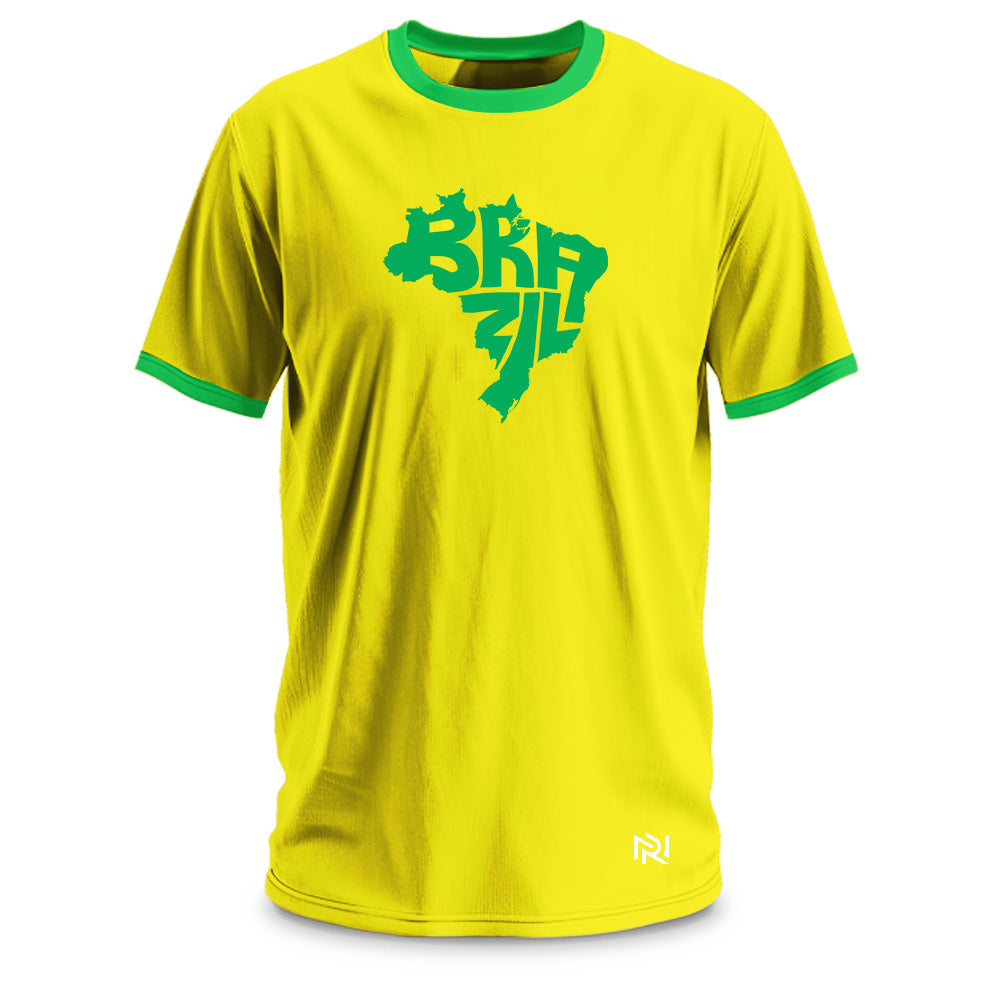 Camiseta Masculina Brasil Mapa