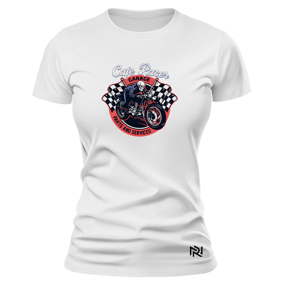 Camiseta Feminina Cafe Racer Garage