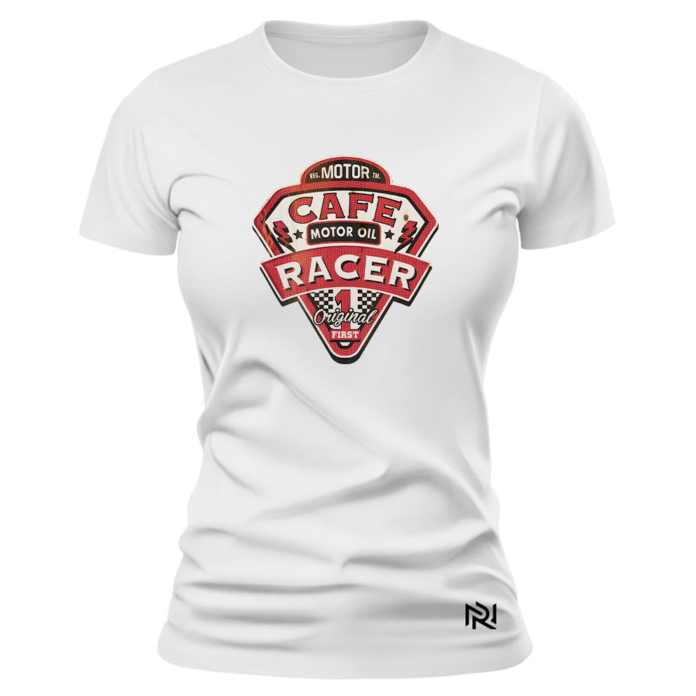 Camiseta Feminina Baby Look Cafe Racer