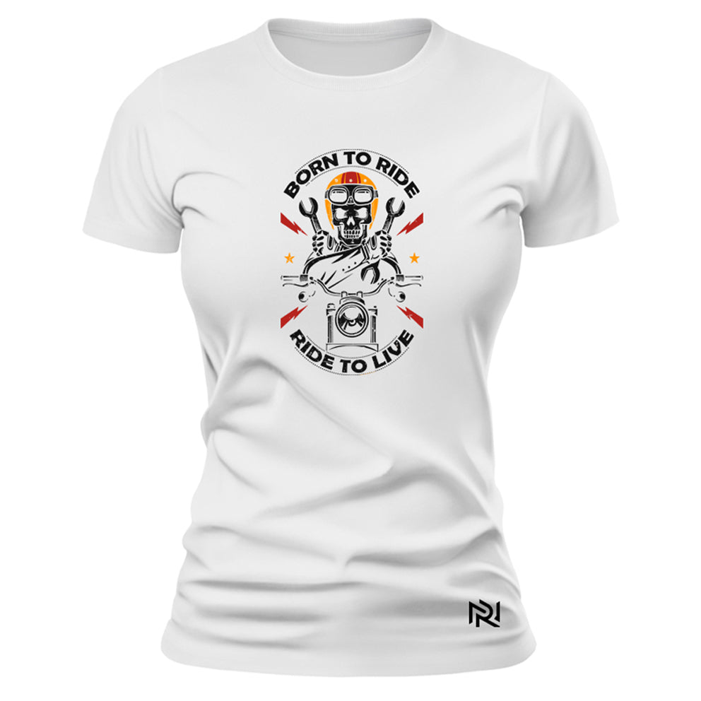 Camiseta Feminina Baby Look Born To Ride