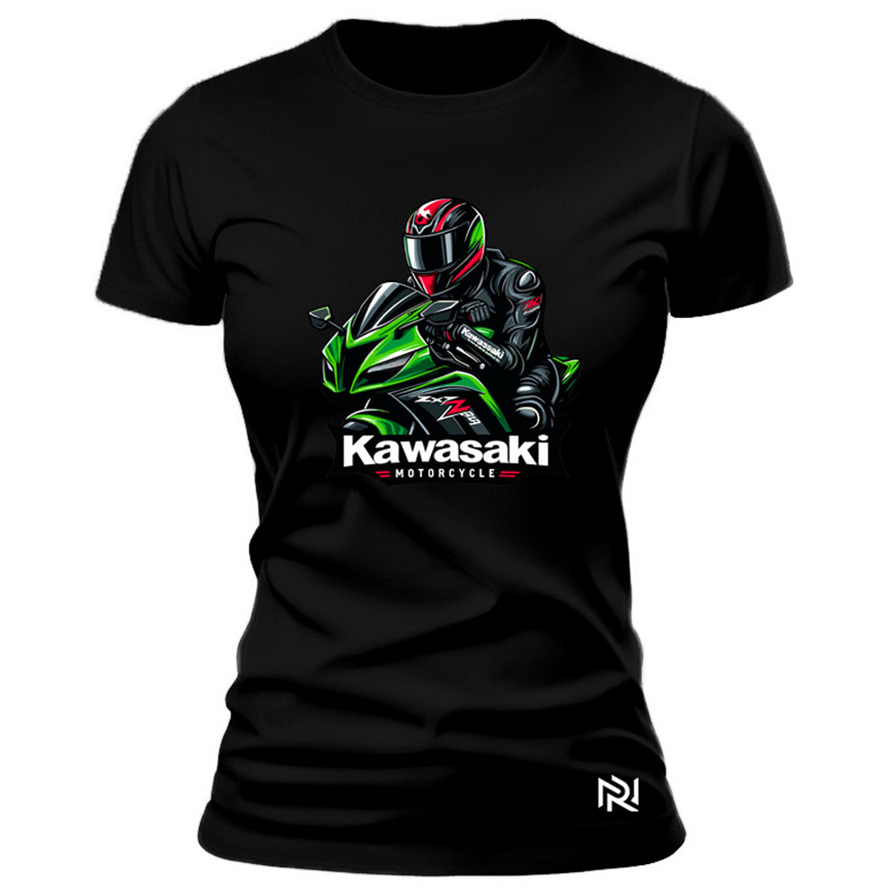 Camiseta Feminina Baby Look Kawasaki Motorcycle