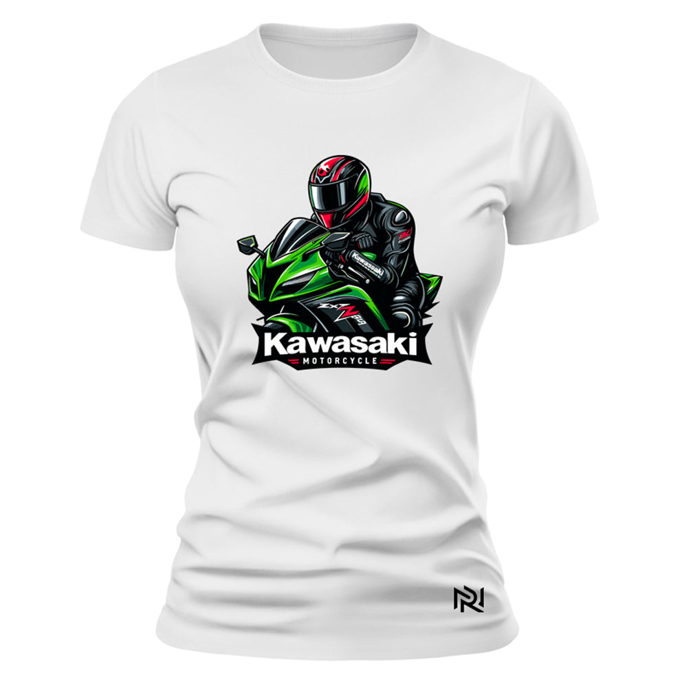 Camiseta Feminina Baby Look Kawasaki Motorcycle