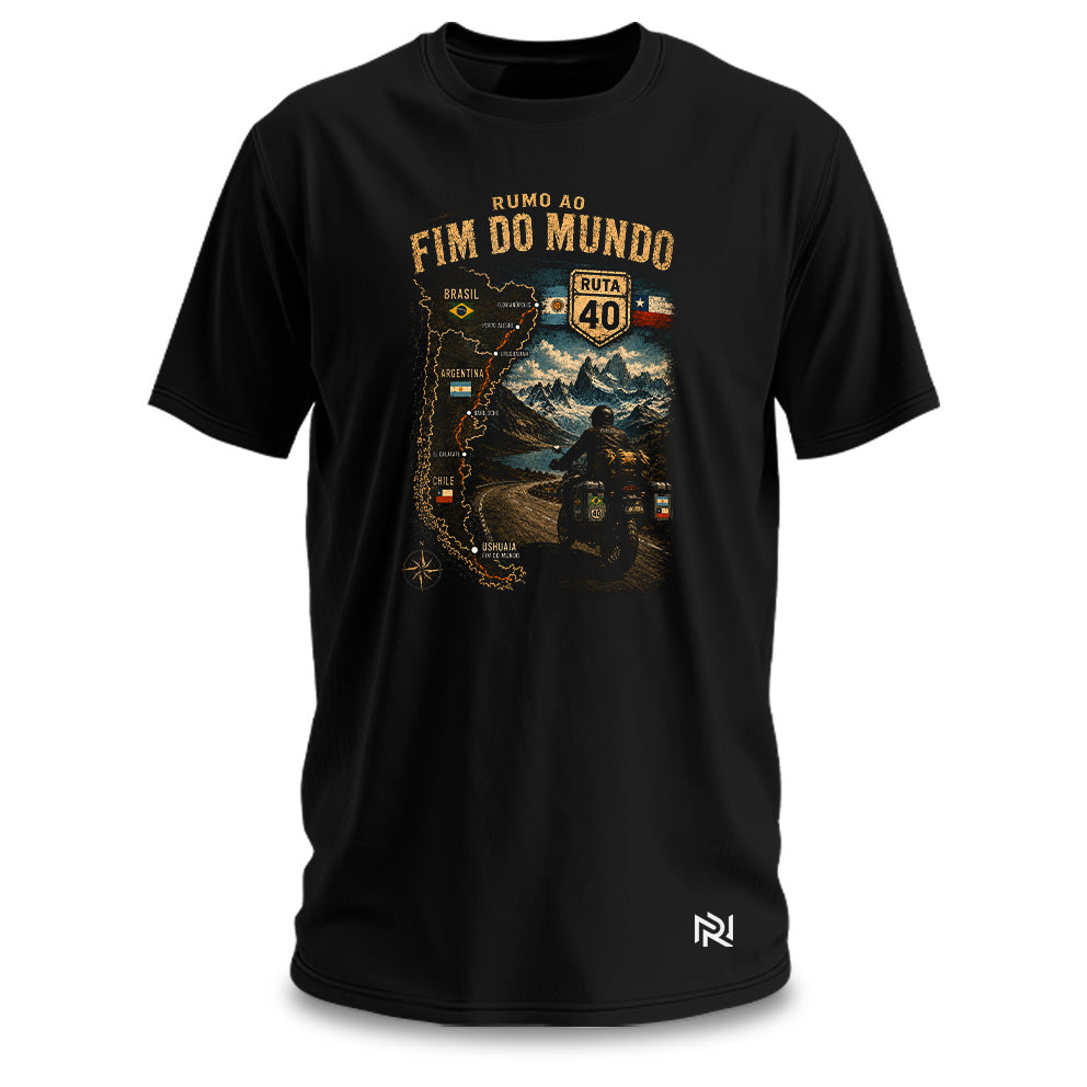 Camiseta Masculina Rumo Ao Fim Do Mundo