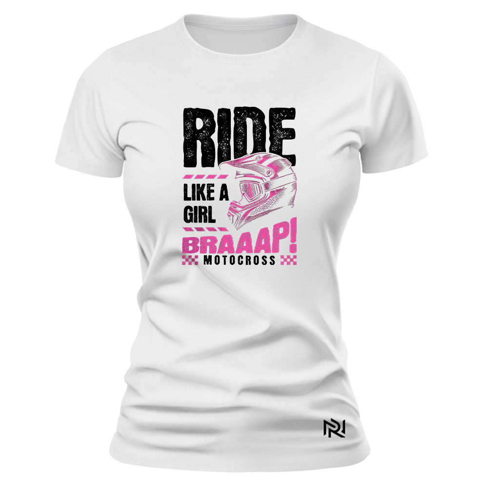 Camiseta Feminina Baby Look Ride Like a Girl