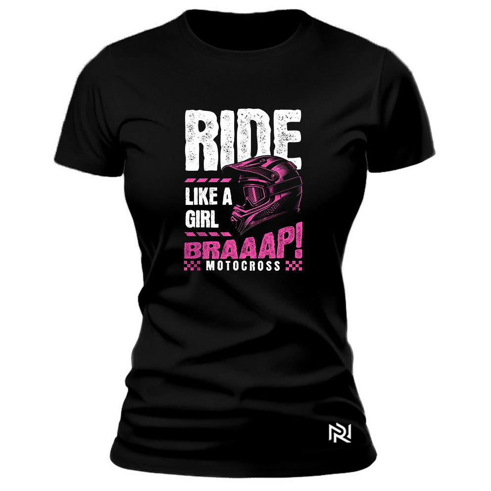 Camiseta Feminina Baby Look Ride Like a Girl
