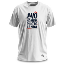 Camiseta Masculina Avô Piloto Lenda