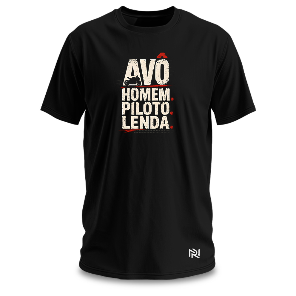 Camiseta Masculina Avô Piloto Lenda