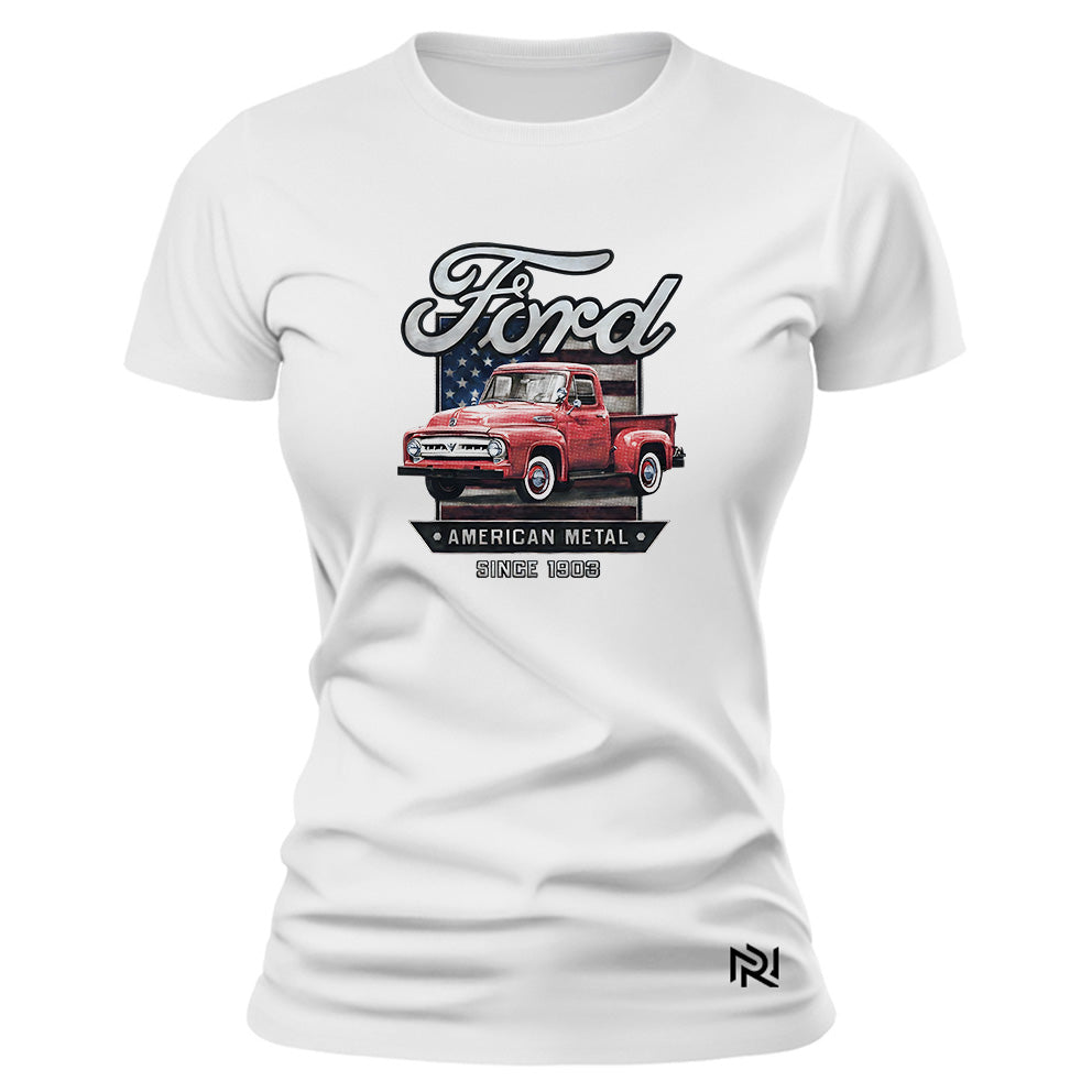 Camiseta Feminina Baby Look American Metal