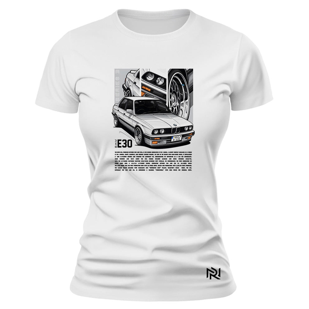 Camiseta Feminina Baby Look BMW E Trinta