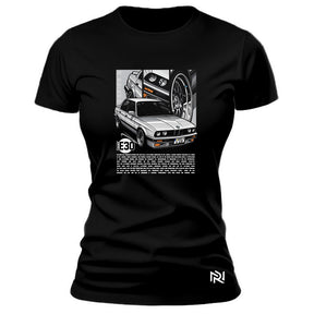 Camiseta Feminina Baby Look BMW E Trinta