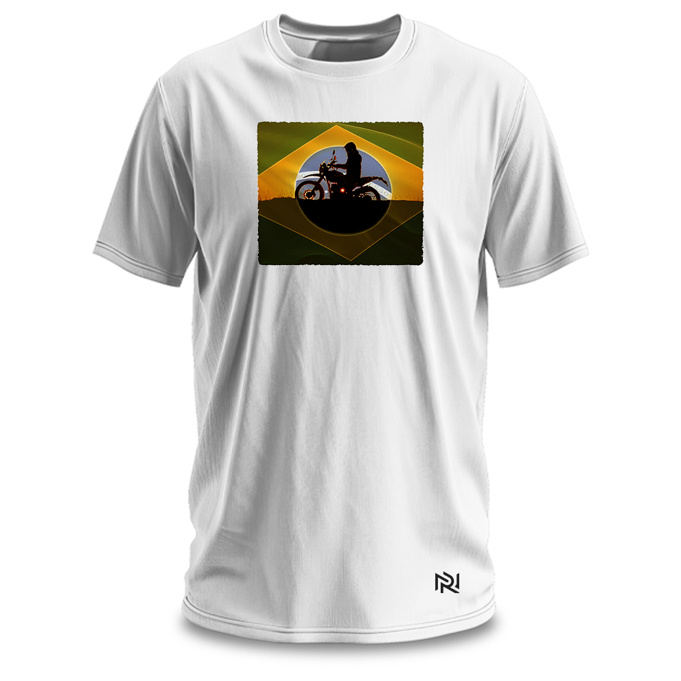 Camiseta Masculina Brasil Motorcycle