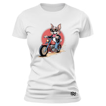 Camiseta Feminina Baby Look Biker Dog