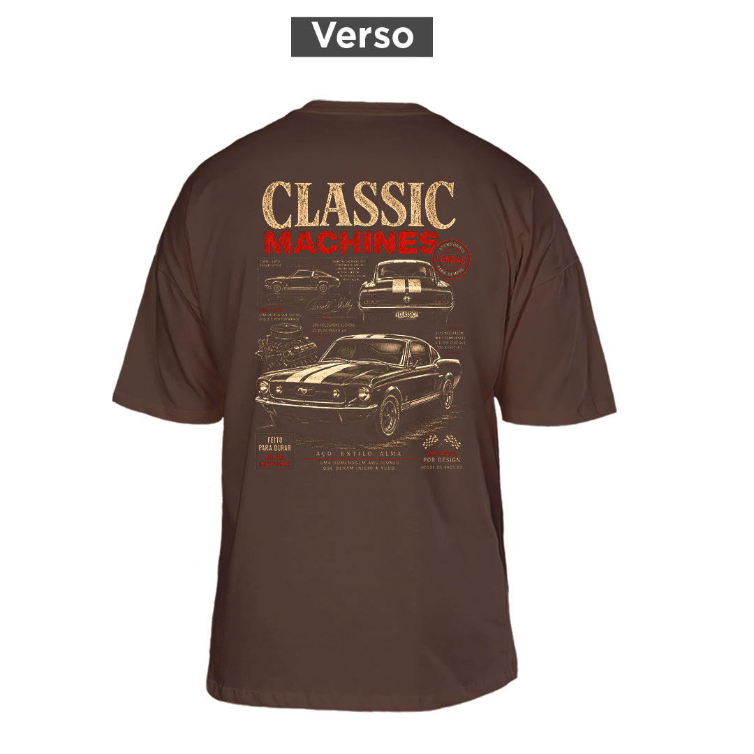 Camiseta Oversized Classic Machines, costas: estampa principal
