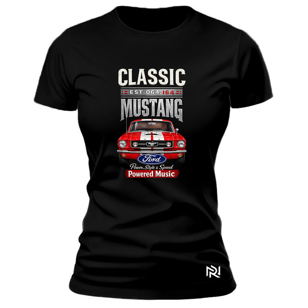 Camiseta Feminina Baby Look Classic Mustang