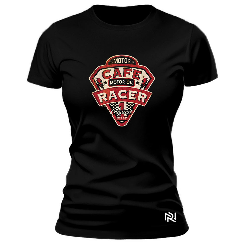 Camiseta Feminina Baby Look Cafe Racer