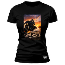Camiseta Feminina Baby Look Caveira Route