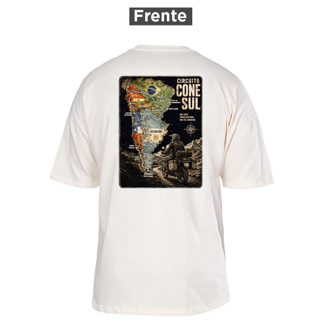 Camiseta Oversized Cone Sul, costas: estampa principal