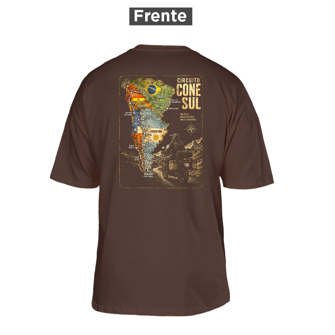 Camiseta Oversized Cone Sul, costas: estampa principal