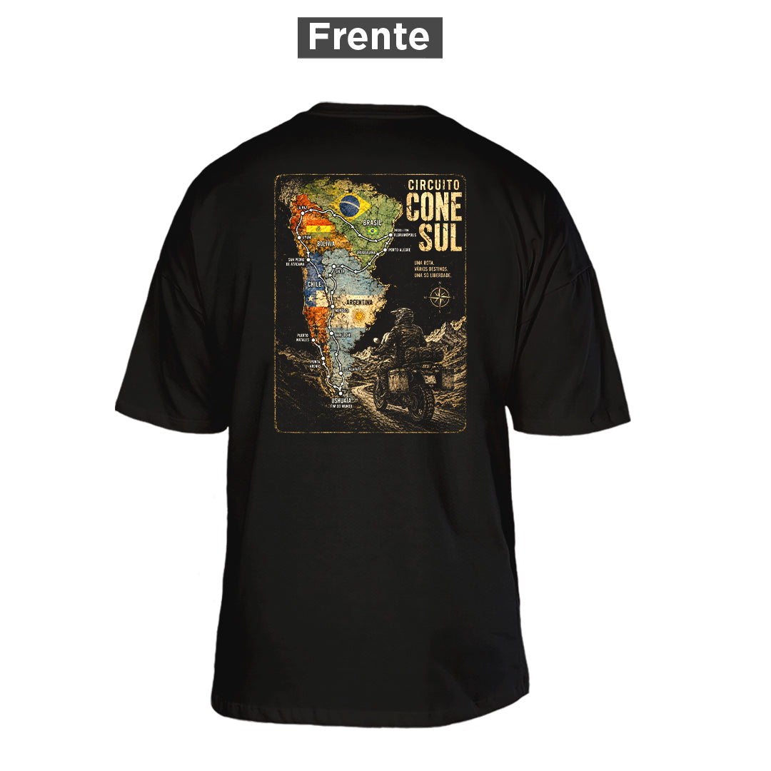 Camiseta Oversized Cone Sul, costas: estampa principal