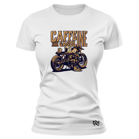 Camiseta Feminina Baby Look Caffeine And Gasoline