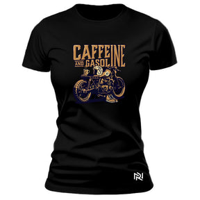 Camiseta Feminina Baby Look Caffeine And Gasoline
