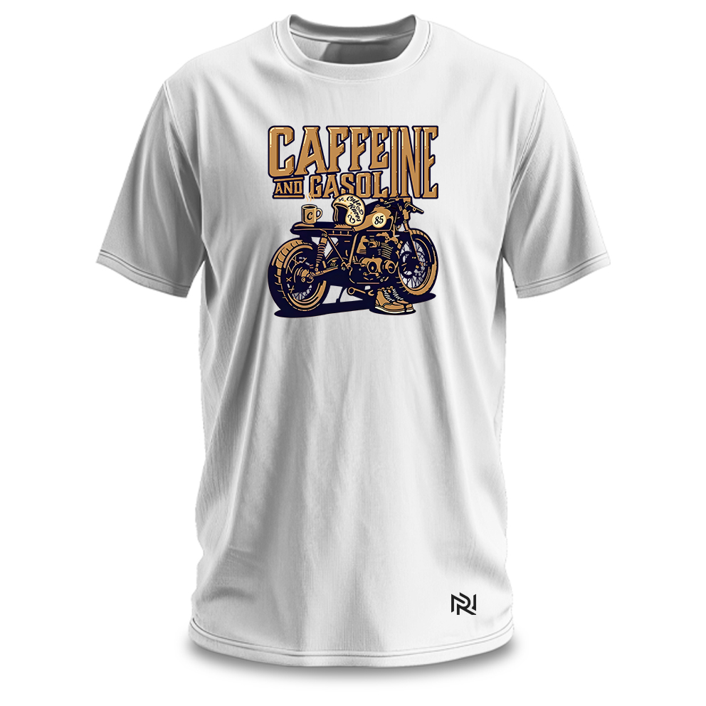 Camiseta Masculina Caffeine And Gasoline