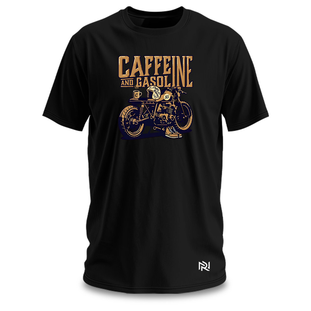 Camiseta Masculina Caffeine And Gasoline