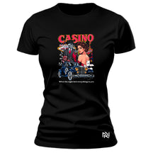 Camiseta Feminina Baby Look Casino