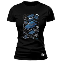 Camiseta Feminina Baby Look Diagrama Fusca