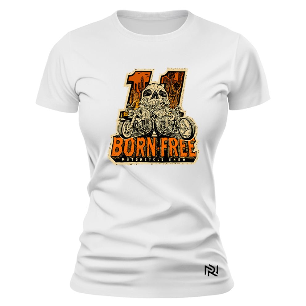 Camiseta Feminina Baby Look Born Free