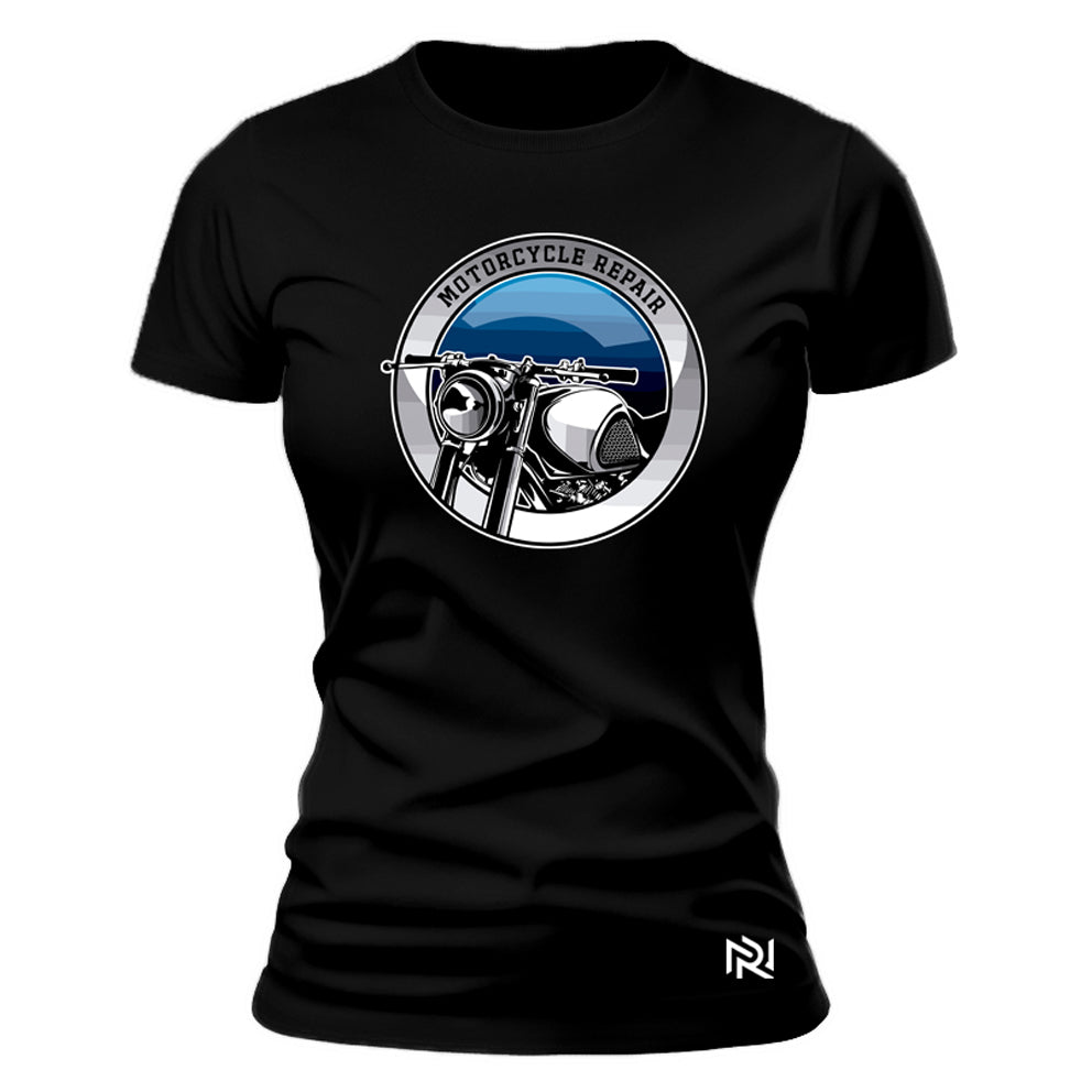 Camiseta Feminina Baby Look Motorcycle Repair