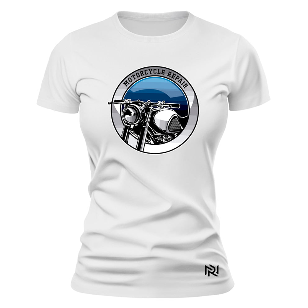Camiseta Feminina Baby Look Motorcycle Repair
