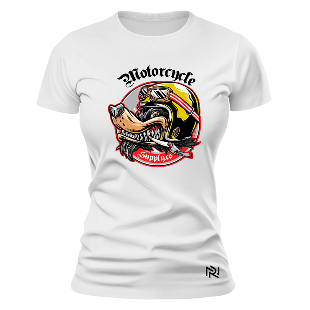camiseta Feminina Baby Look Motorcycle Suppln