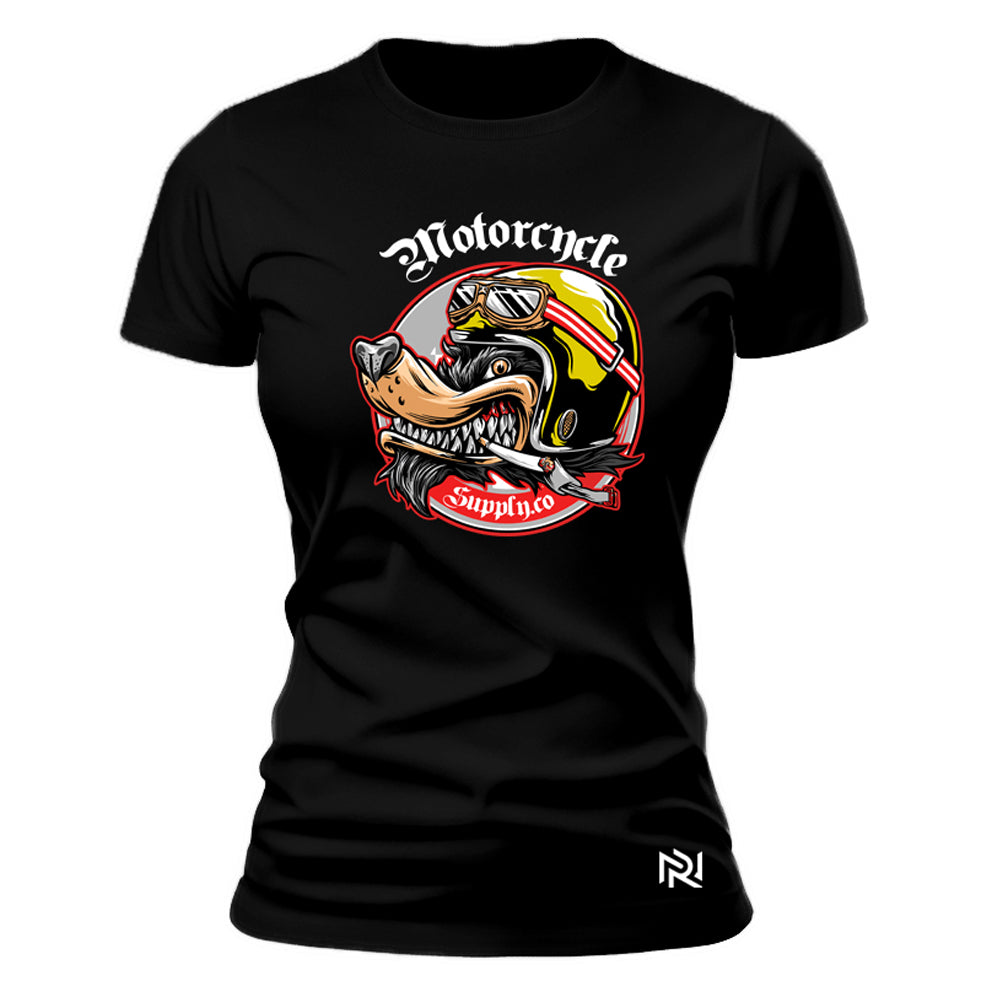 camiseta Feminina Baby Look Motorcycle Suppln
