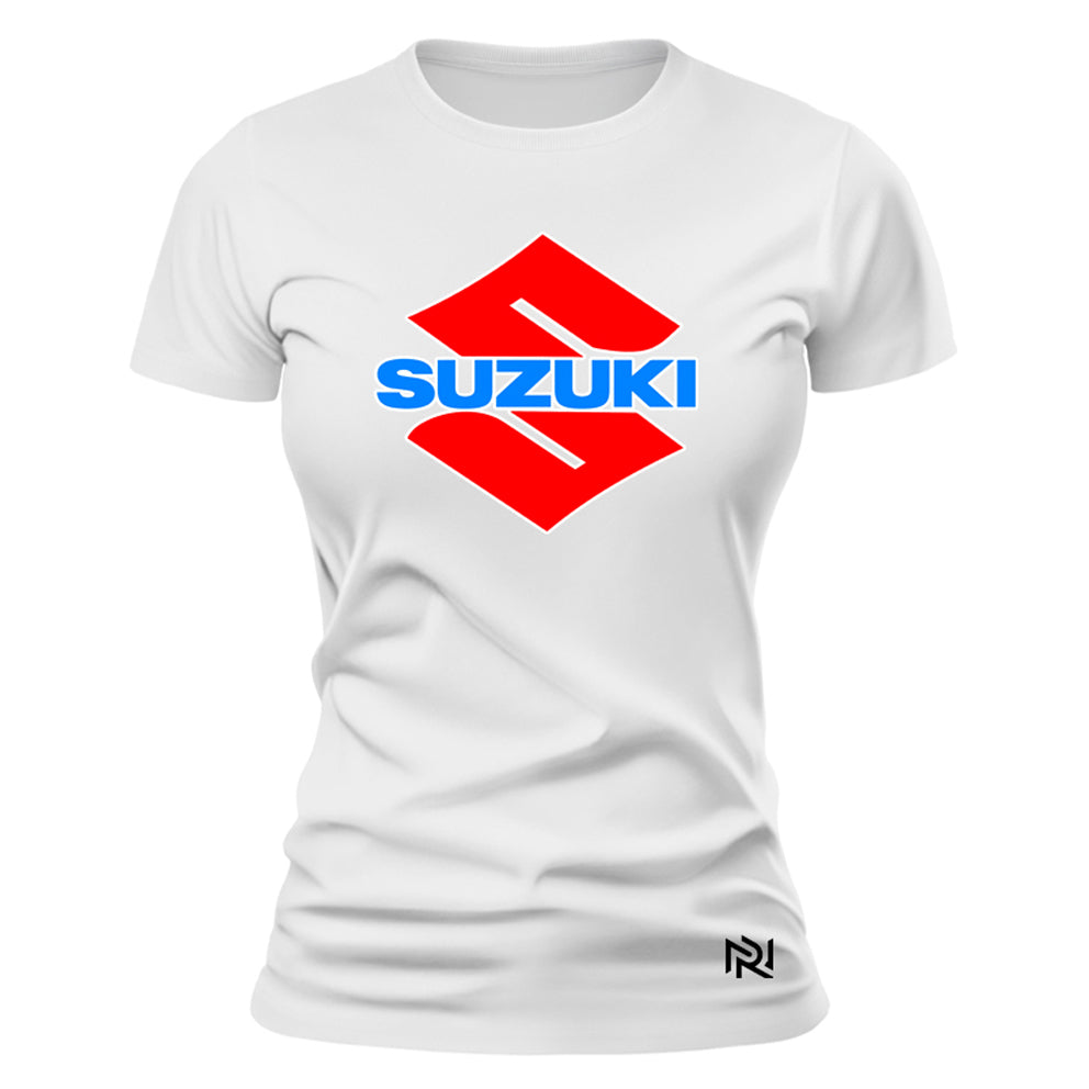 Camiseta Feminina Baby Look Suzuki Red Impact