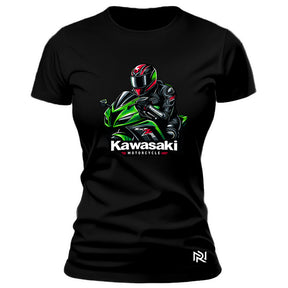 Camiseta Feminina Baby Look Kawasaki Motorcycle