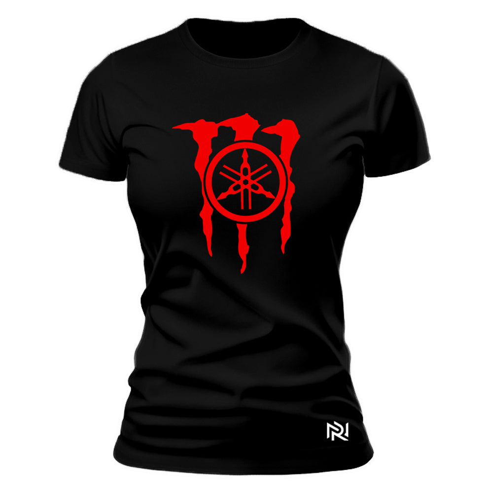 Camiseta Feminina Baby Look Yamaha Monster