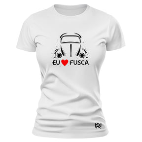 Camiseta Feminina Baby Look Eu Amo Fusca
