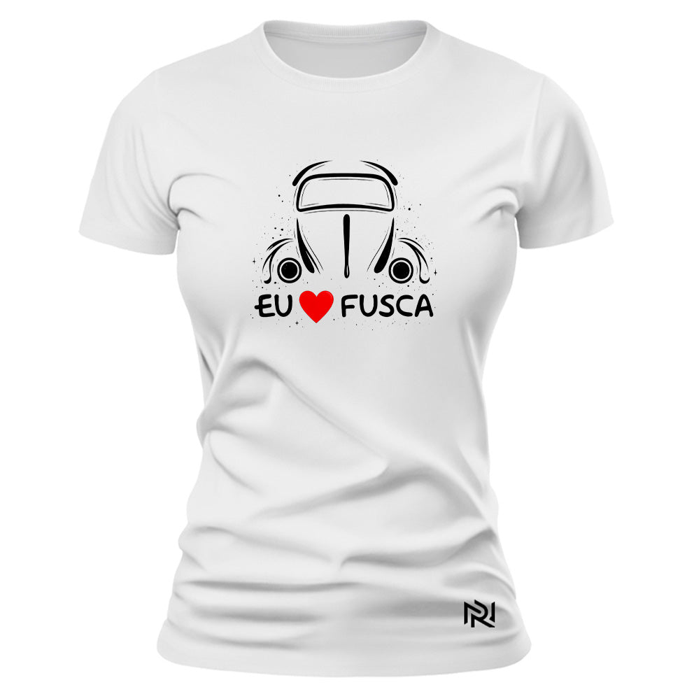 Camiseta Feminina Baby Look Eu Amo Fusca