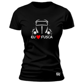 Camiseta Feminina Baby Look Eu Amo Fusca