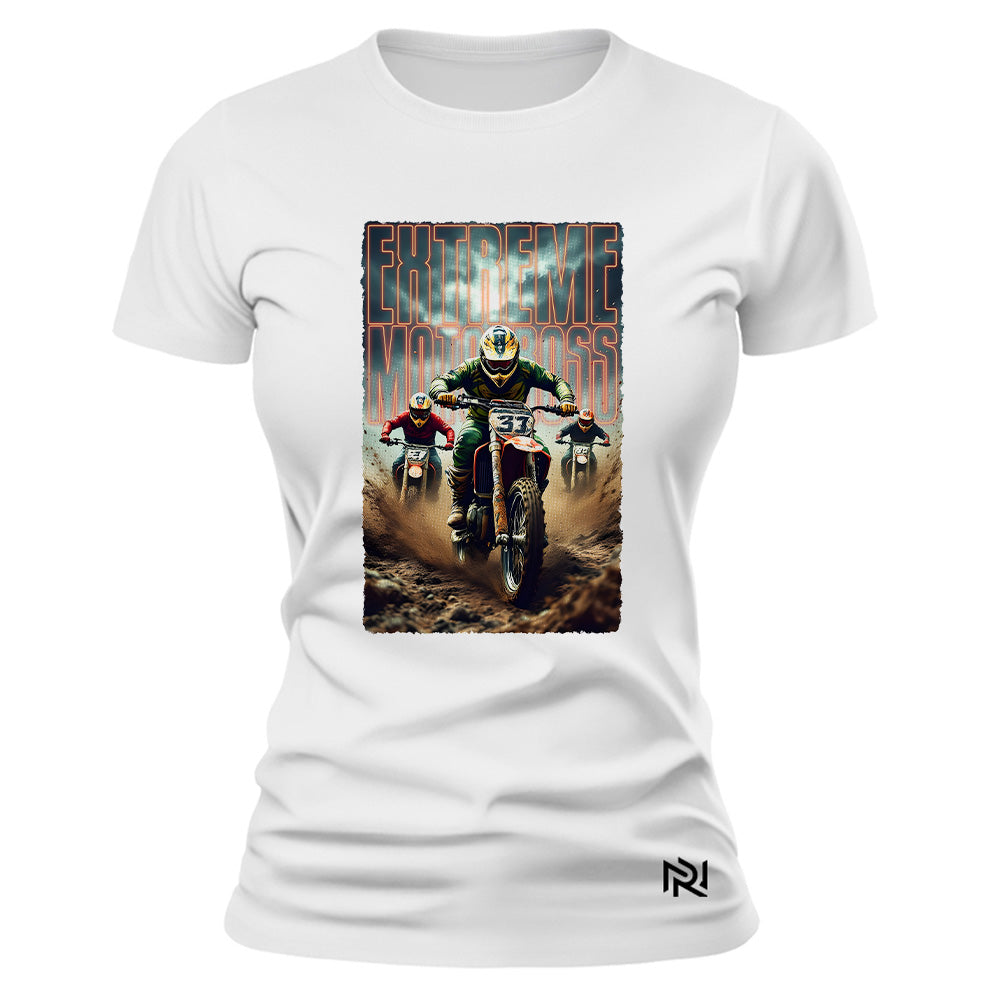 Camiseta Feminina Baby Look Extreme Motocross