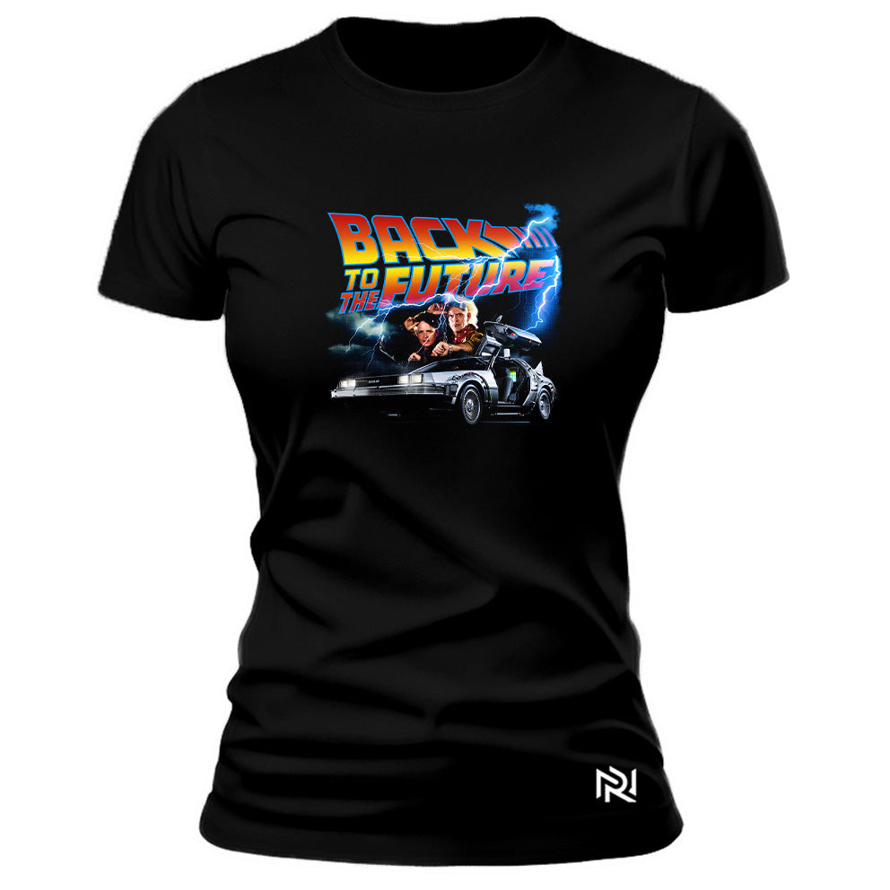 Camiseta Feminina Baby Look Future Delorean