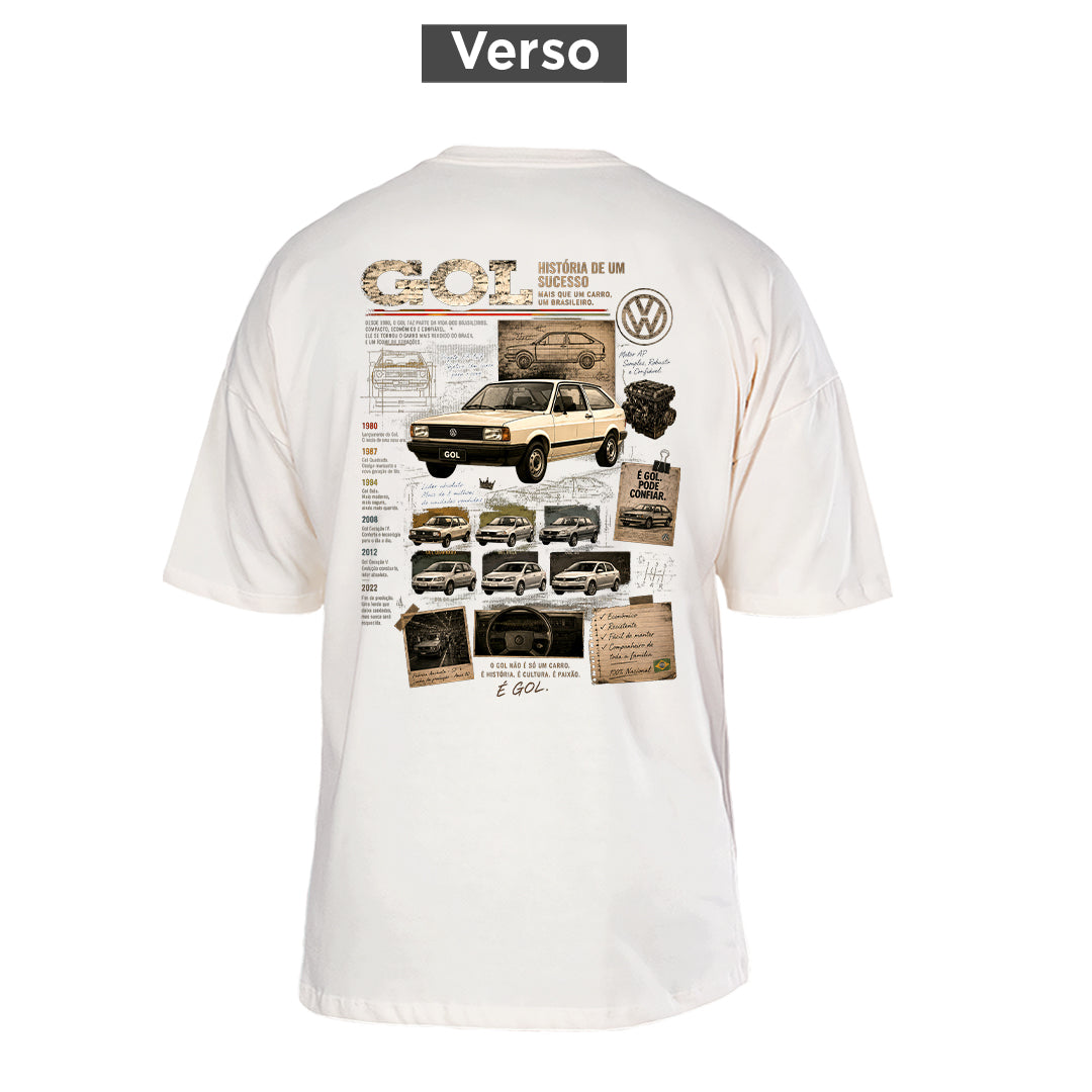 Camiseta Oversized Gol, costas: estampa principal