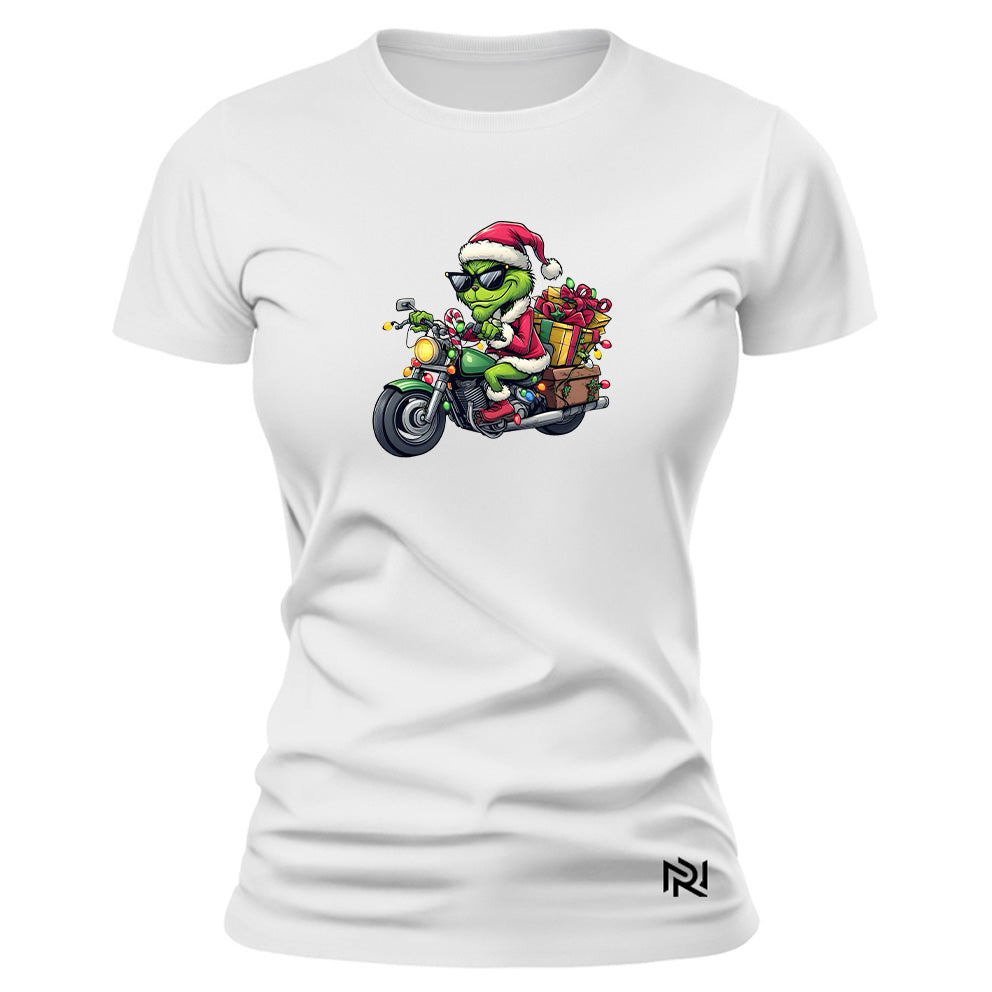 Camiseta Feminina Baby Look Grnch Noel