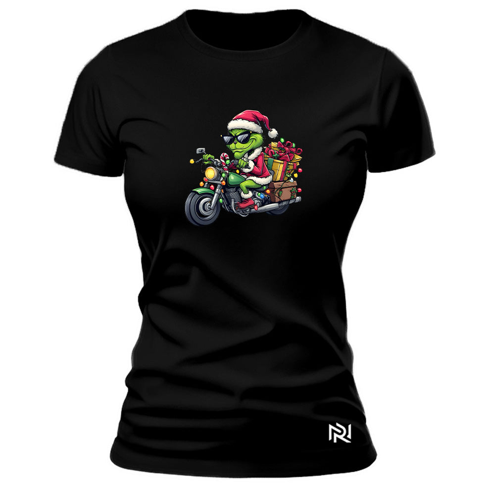 Camiseta Feminina Baby Look Grnch Noel