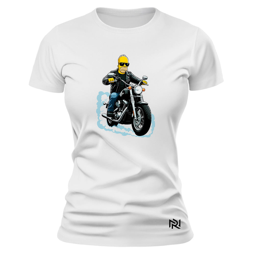 Camiseta Feminina Baby Look Homer Rider