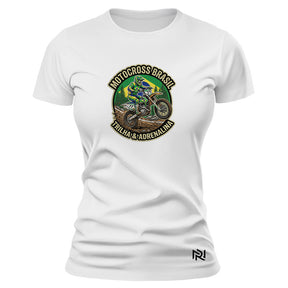 Camiseta Feminina Baby Look Motocross Brasil