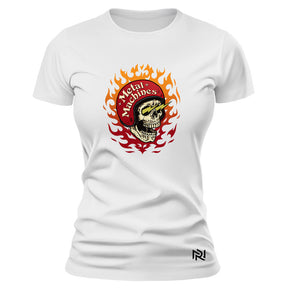 Camiseta Feminina Baby Look Metal Machines