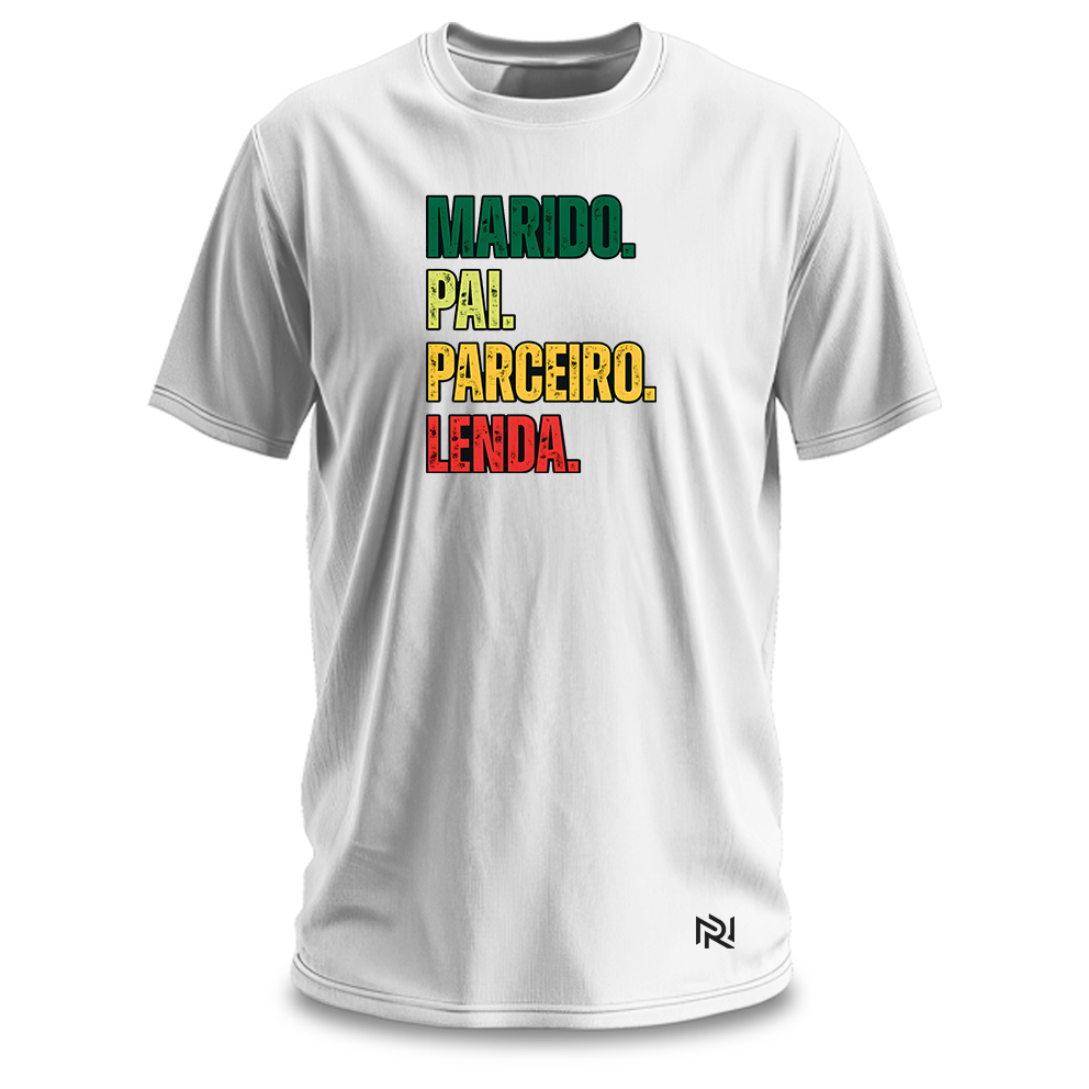 Camiseta Masculina Marido Pai Parceiro Lenda